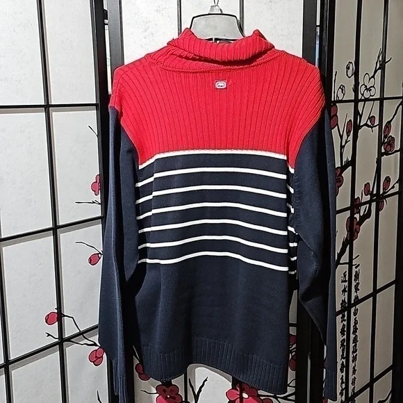 Ecko Red White Blue Sweater Size Medium - Picture 6 of 8